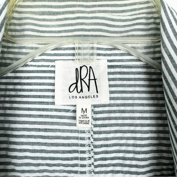 DRA Los Angeles X Anthropologie Drapework Jacket Seersucker Stripe Sz M Coastal - Picture 10 of 14